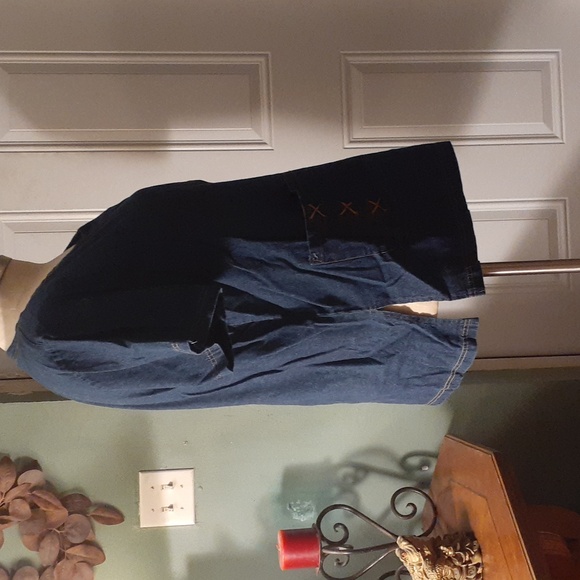 La Fete women's denim short sleeve top - Picture 4 of 7